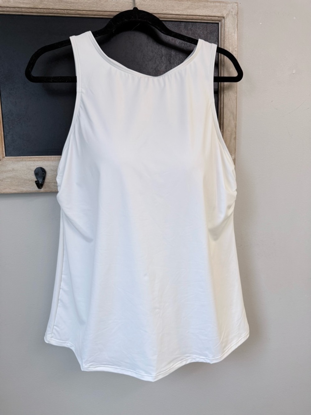Lands' End Women's White Tankini Top